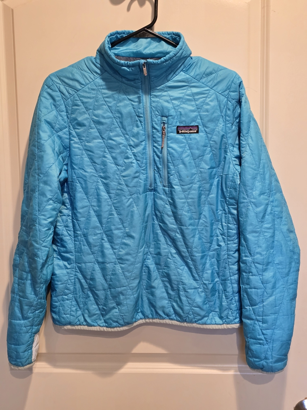 Patagonia Quilted Half-Zip Jacket - Bright Aqua Blue